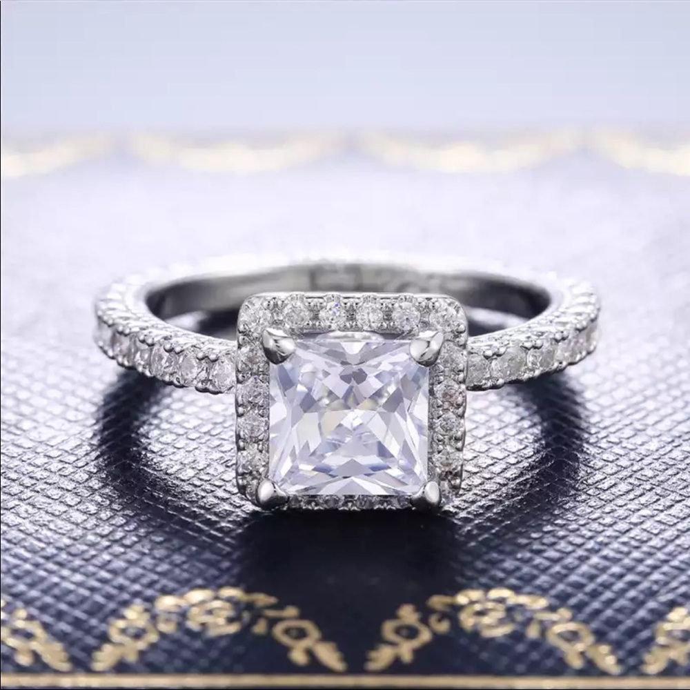 New 925 Silver Lovers Promise Diamond Ring 💍 - Picture 6 of 10